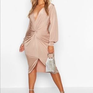 Slinky twist wrap dress